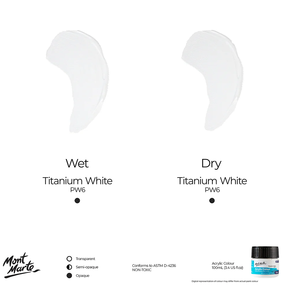 Acrylic Colour Paint Signature 100mL (3.4 US fl.oz) - Titanium White - Image 9