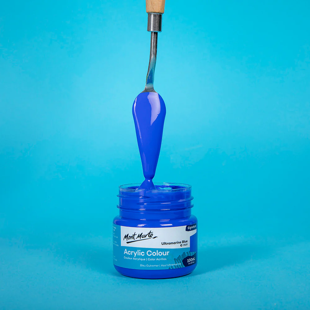 Acrylic Colour Paint Signature 100ml (3.4 US fl.oz) Tub - Ultramarine Blue - Image 2