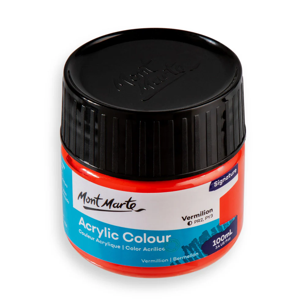 Acrylic Colour Paint Signature 100ml (3.4 US fl.oz) - Vermilion - Image 3