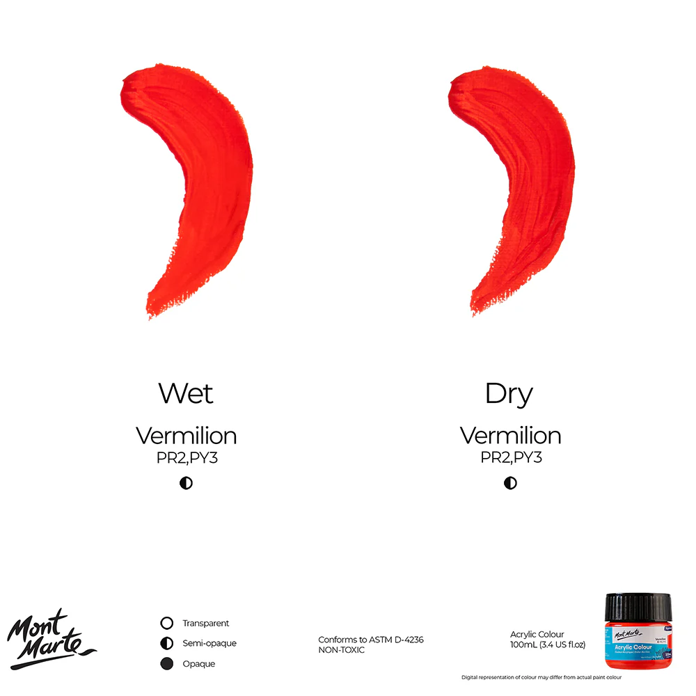 Acrylic Colour Paint Signature 100ml (3.4 US fl.oz) - Vermilion - Image 9