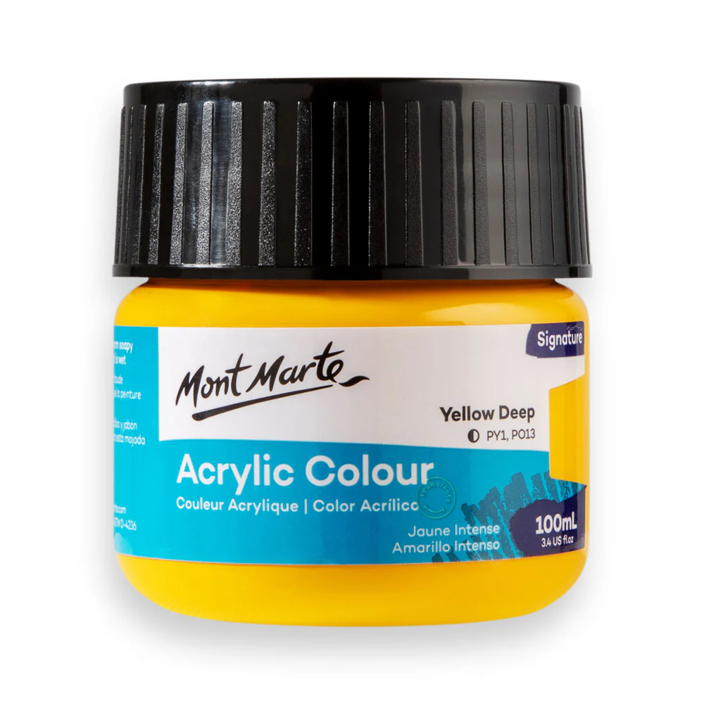 Acrylic Colour Paint Signature 100ml (3.4 US fl.oz) - Yellow Deep
