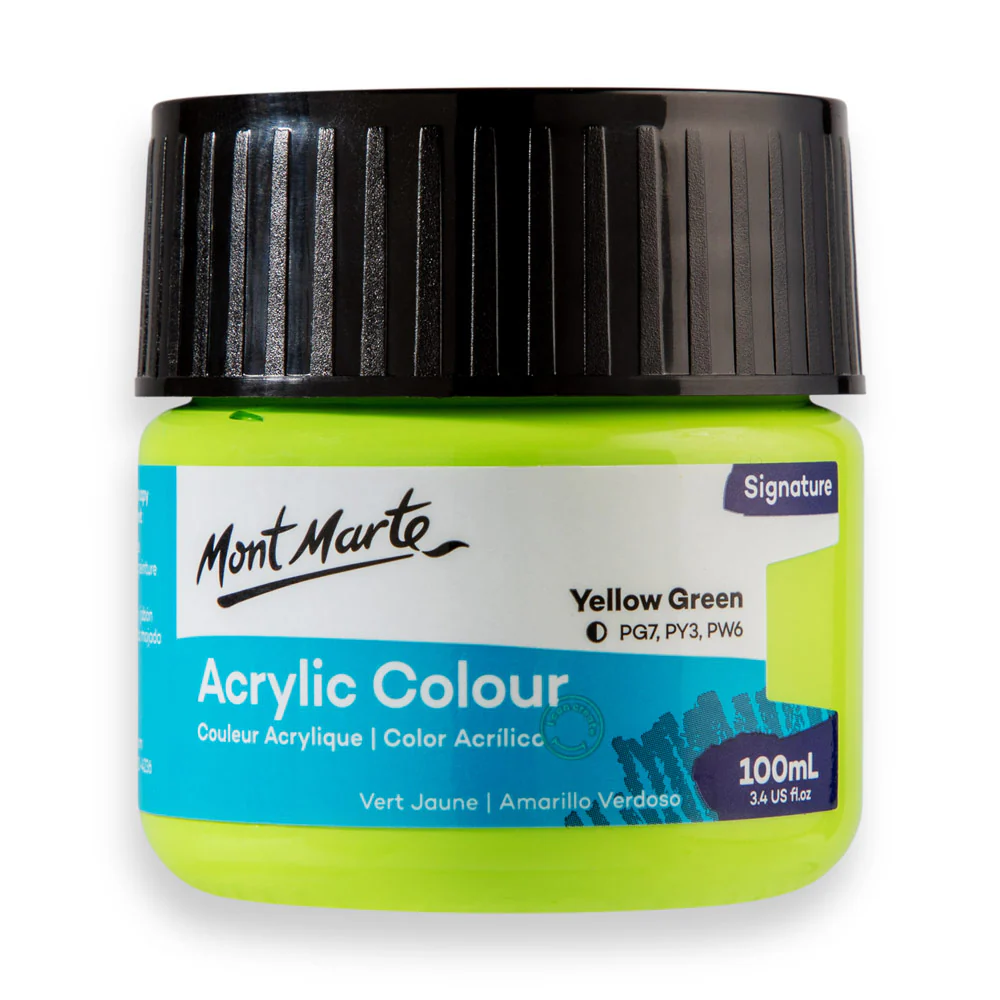 Acrylic Colour Paint Signature 100ml (3.4 US fl.oz) - Yellow Green
