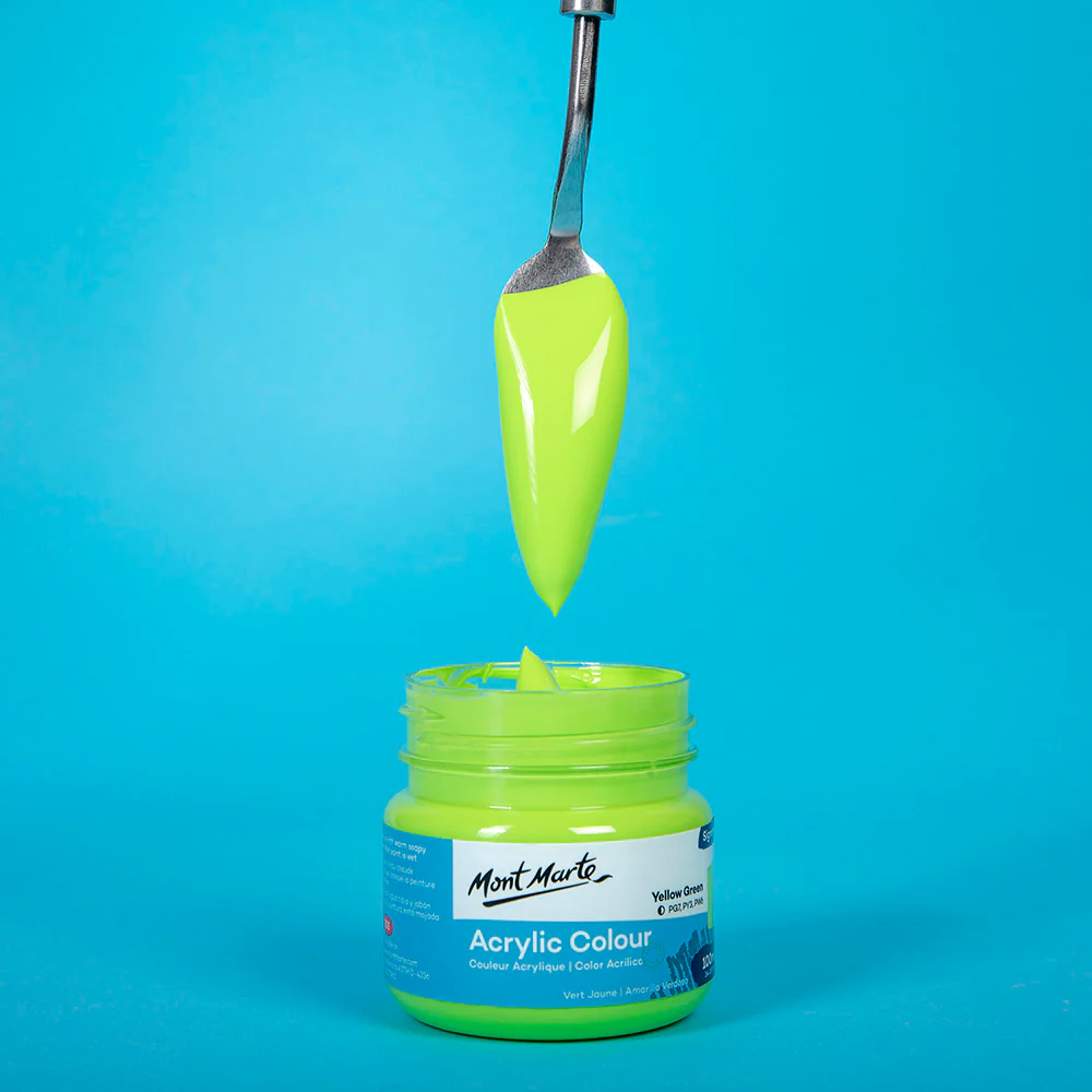 Acrylic Colour Paint Signature 100ml (3.4 US fl.oz) - Yellow Green - Image 2