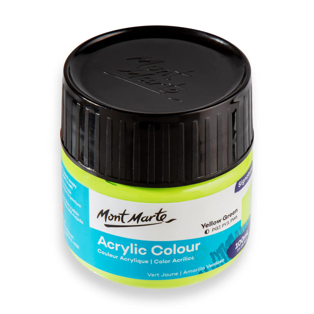 Acrylic Colour Paint Signature 100ml (3.4 US fl.oz) - Yellow Green - Image 3