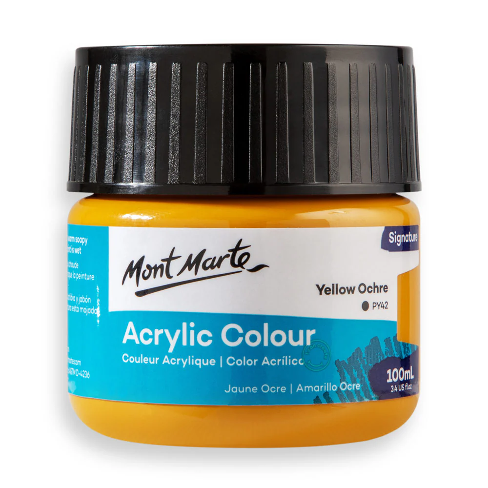 Acrylic Colour Paint Signature 100ml (3.4 US fl.oz) - Yellow Ochre