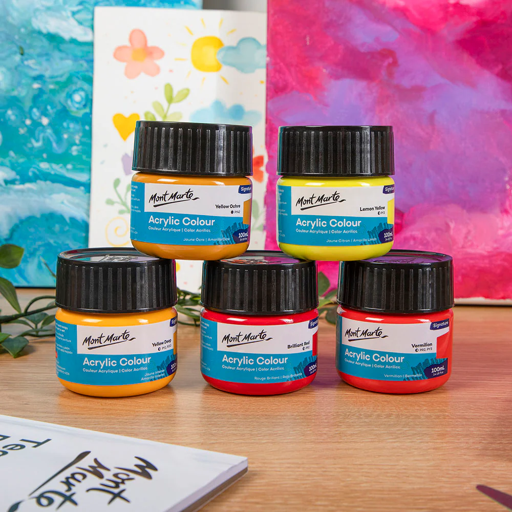 Acrylic Colour Paint Signature 100ml (3.4 US fl.oz) - Yellow Ochre - Image 7
