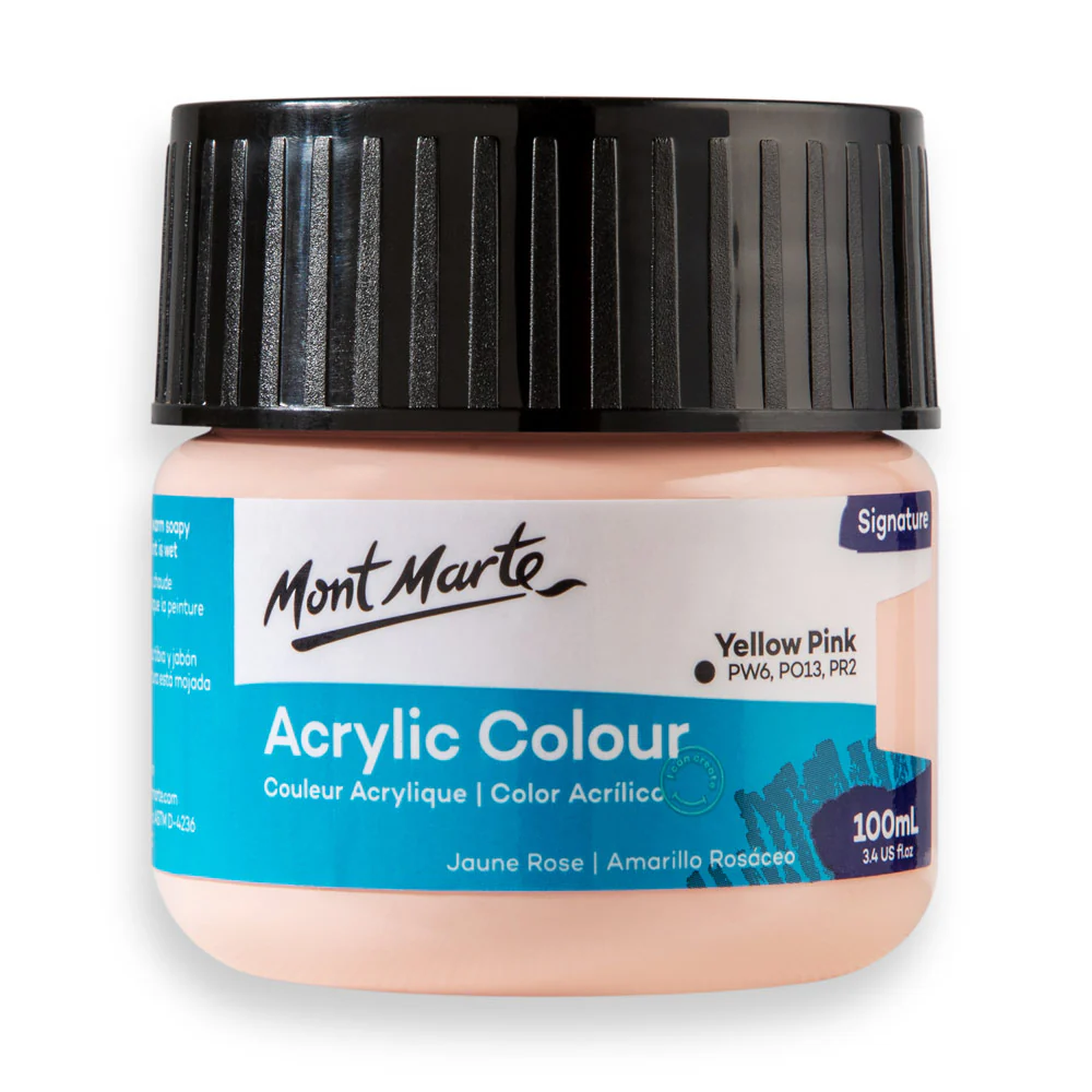 Acrylic Colour Paint Signature 100ml (3.4 US fl.oz) - Yellow Pink