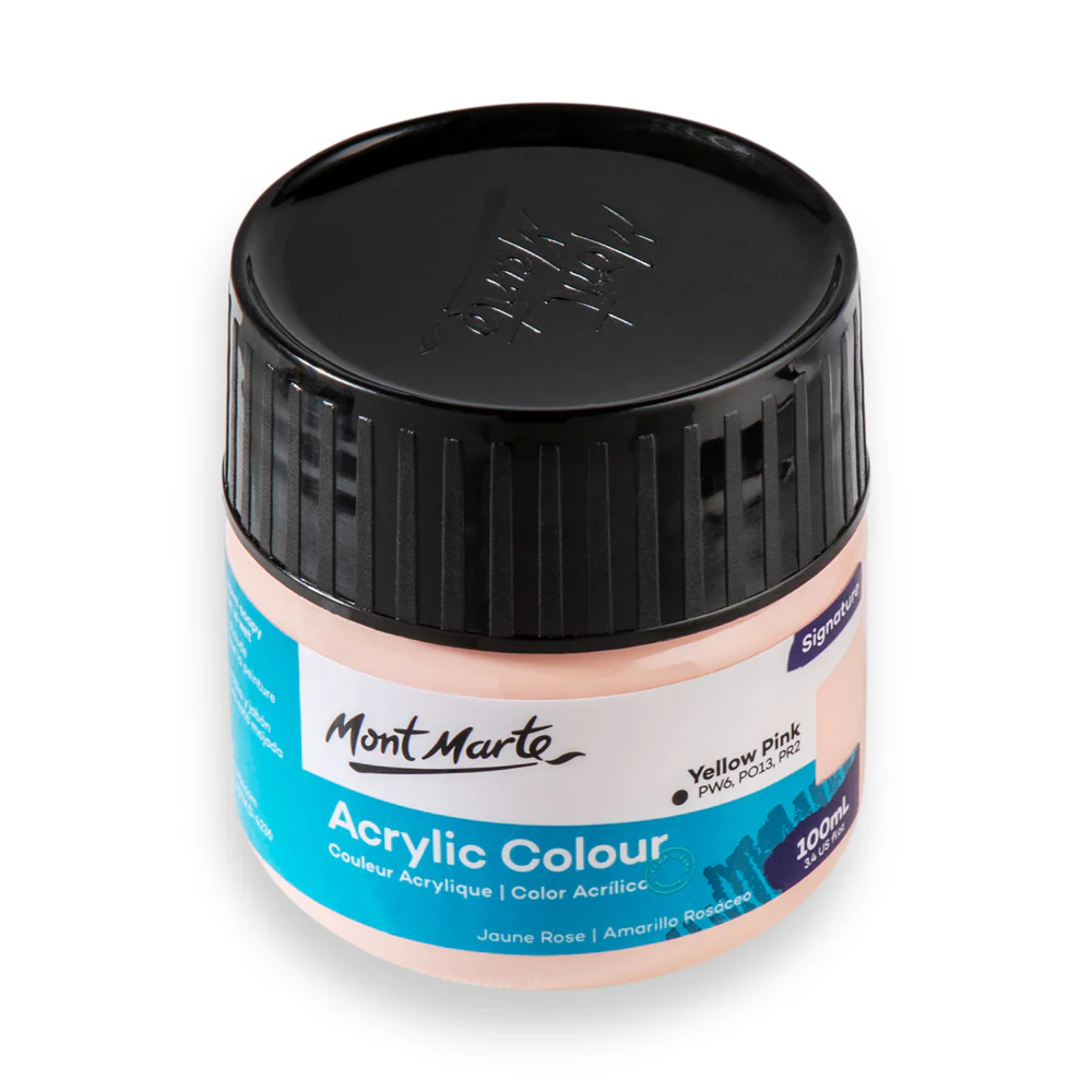 Acrylic Colour Paint Signature 100ml (3.4 US fl.oz) - Yellow Pink - Image 3