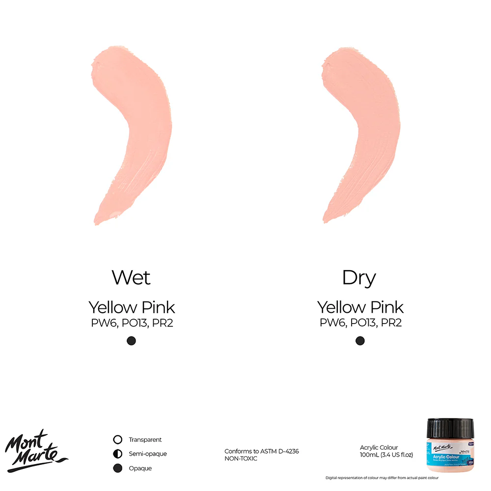 Acrylic Colour Paint Signature 100ml (3.4 US fl.oz) - Yellow Pink - Image 9