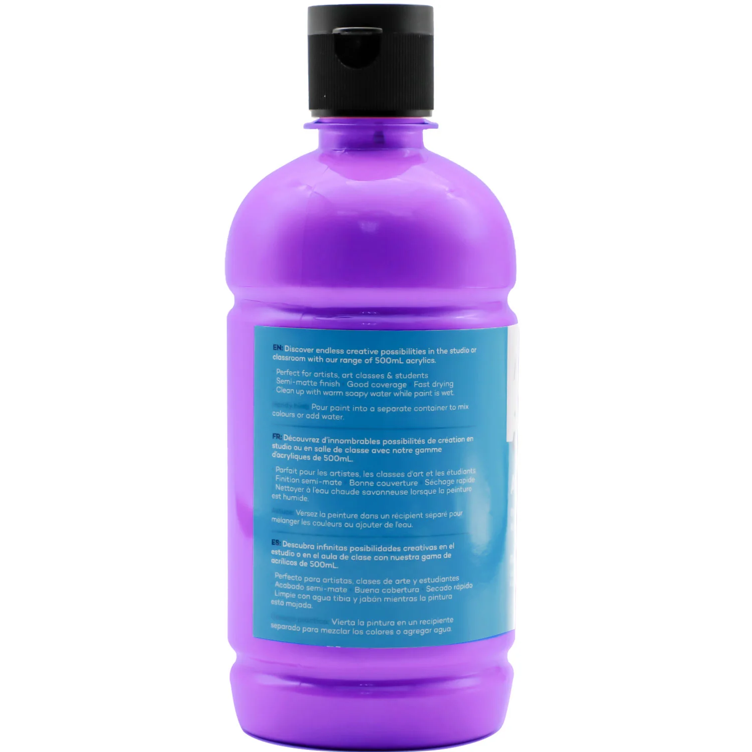 Acrylic Colour Signature 500ml (16.9 US fl.oz) - Fluoro Purple - Image 2