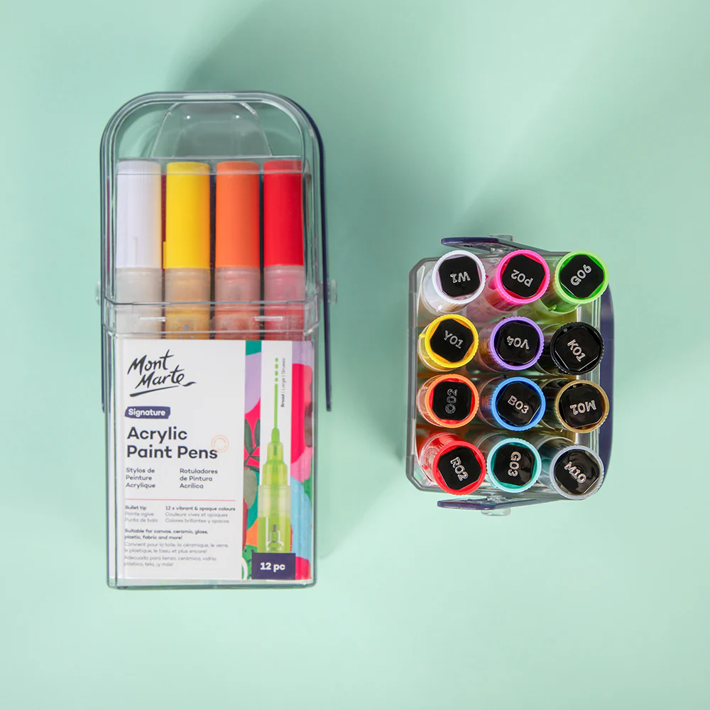 Acrylic Paint Pens in Case Broad Tip Signature 12pc - Image 2