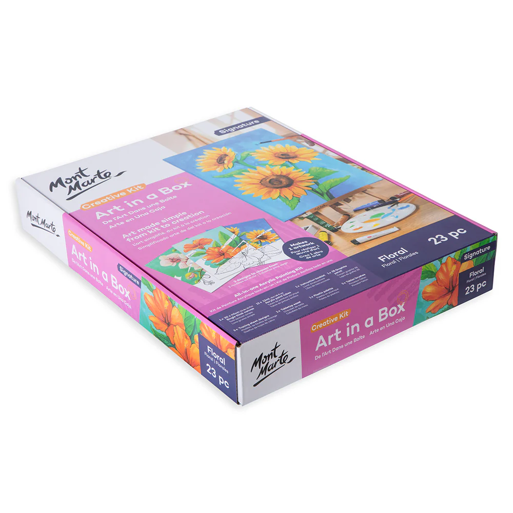 Art in a Box Creative Kit Signature 23pc - Floral - Image 5