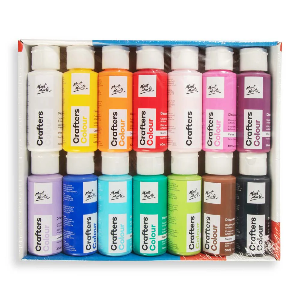 Crafters Colour Paint Set Discovery 14 x 60ml (2 US fl.oz)