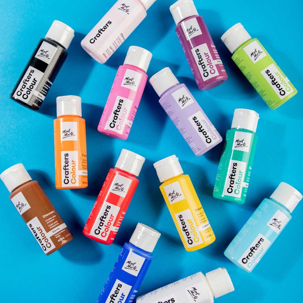 Crafters Colour Paint Set Discovery 14 x 60ml (2 US fl.oz) - Image 2