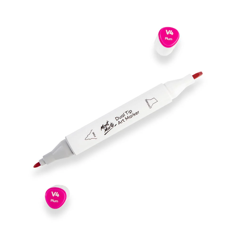 Dual Tip Art Marker Premium - Plum V4