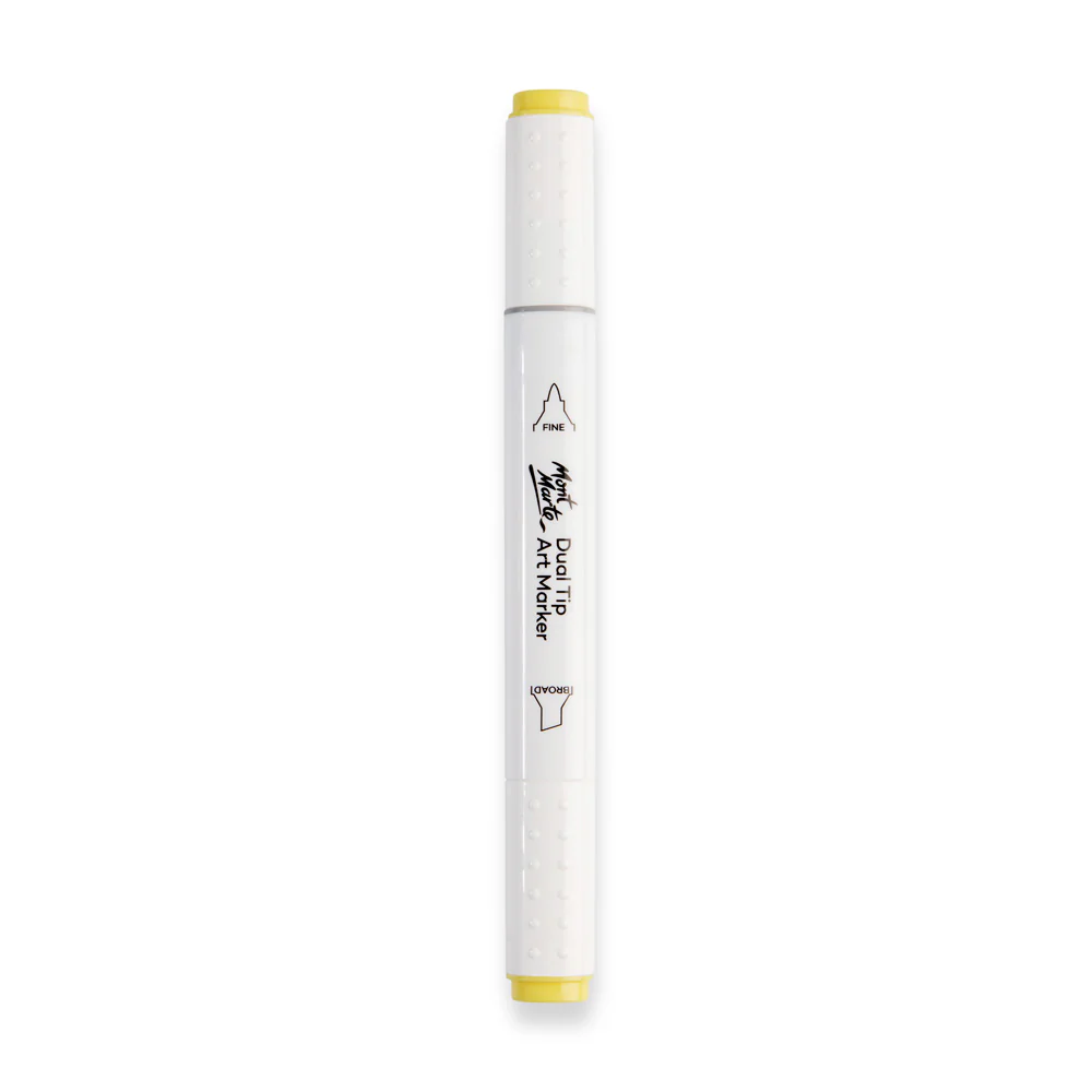 Dual Tip Art Marker Premium - Lemon Yellow Y1 - Image 2
