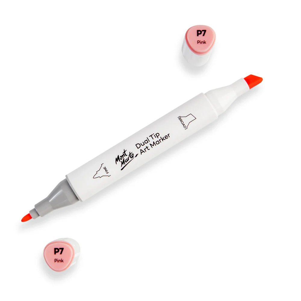 Dual Tip Art Marker Premium - Pink P7