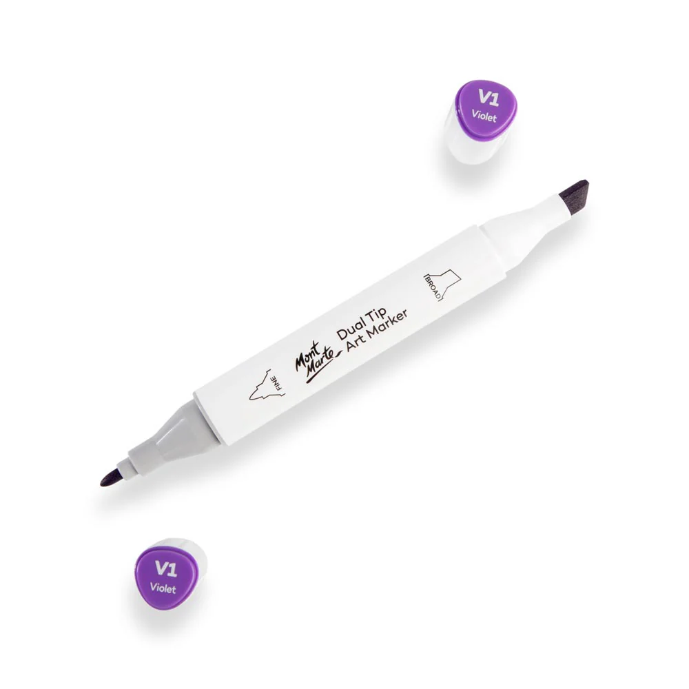 Dual Tip Art Marker Premium - Violet V1