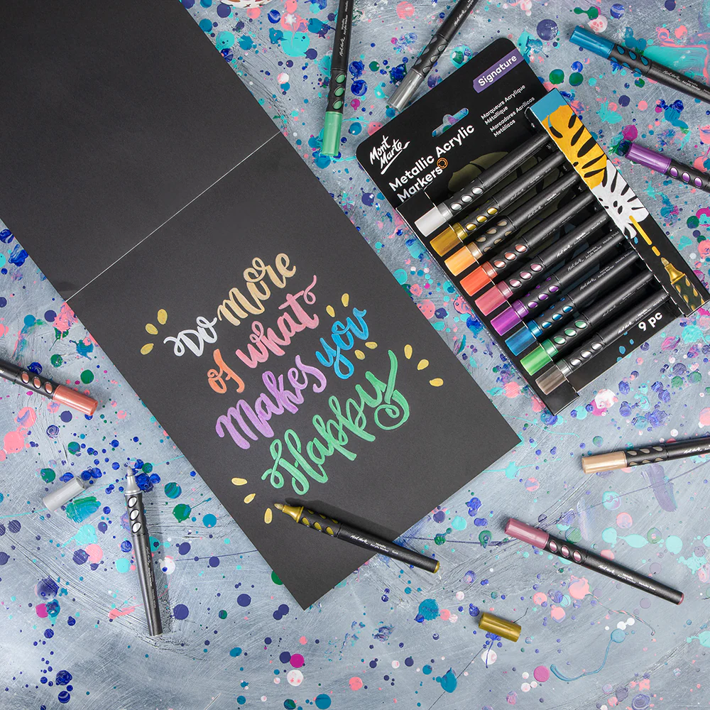 Metallic Acrylic Markers Signature 9pc - Image 8