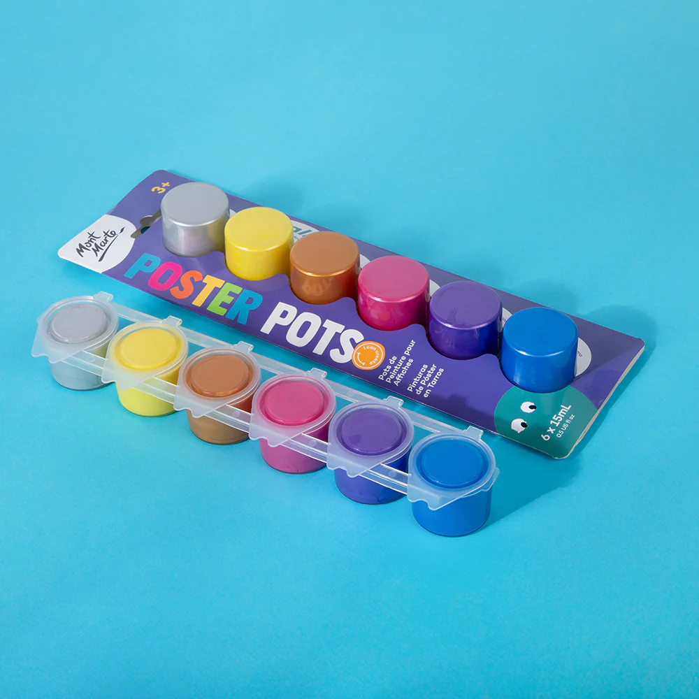 Poster Paint Pots 6pc x 15ml (0.5 US fl.oz) - Metallics - Image 2