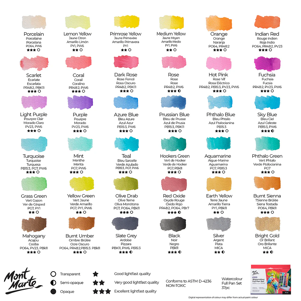 Watercolour Full Pan Set Signature 37pc - Image 14