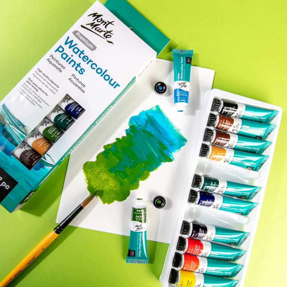 Watercolour Paints Premium 12pc x 8ml - Image 8