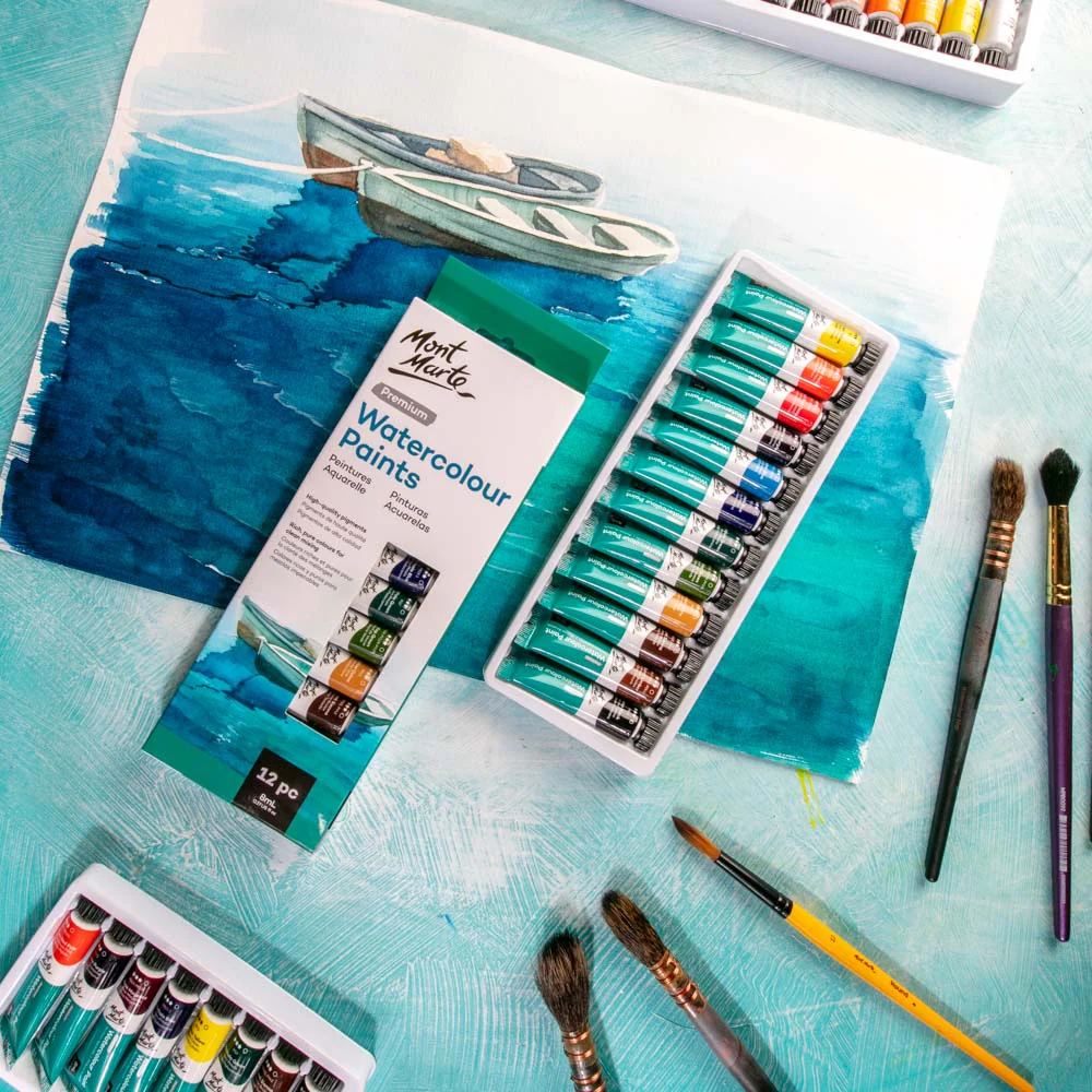 Watercolour Paints Premium 12pc x 8ml - Image 9