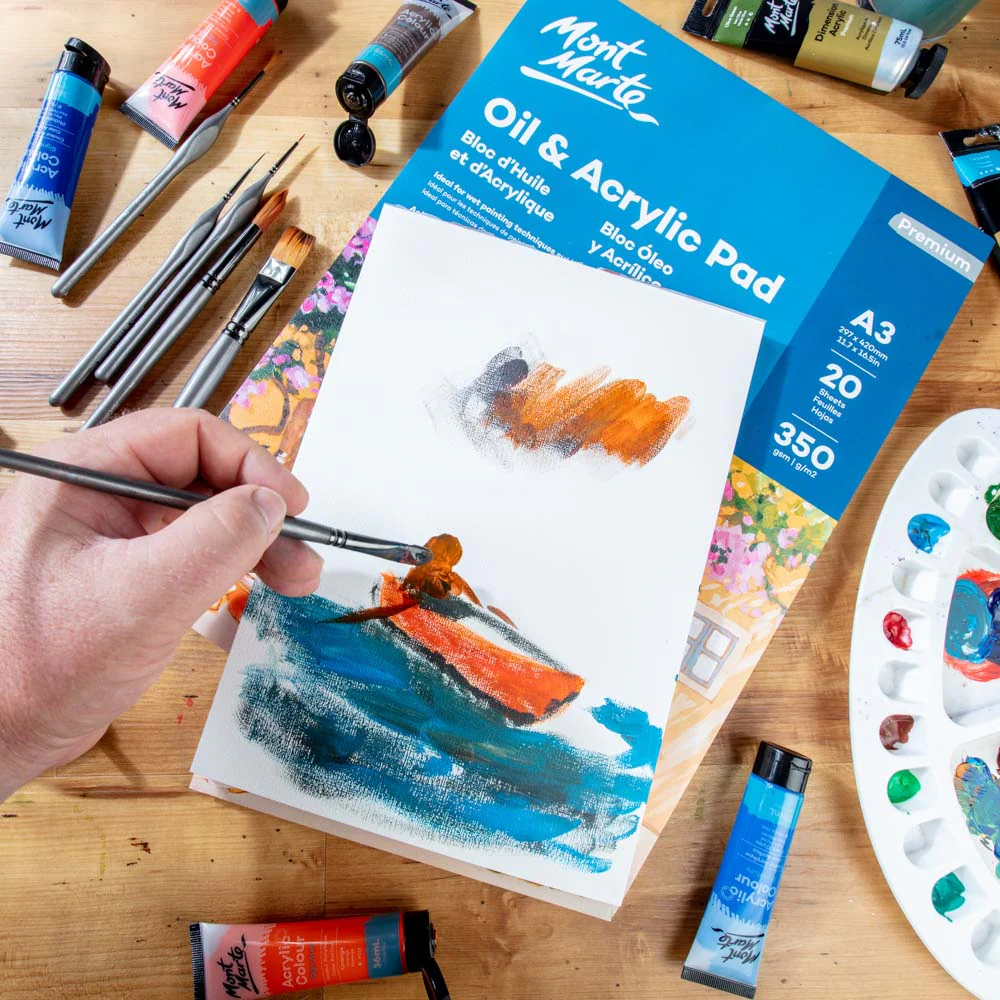 Oil & Acrylic Pad Premium A4 20 Sheets 350gsm - Image 8