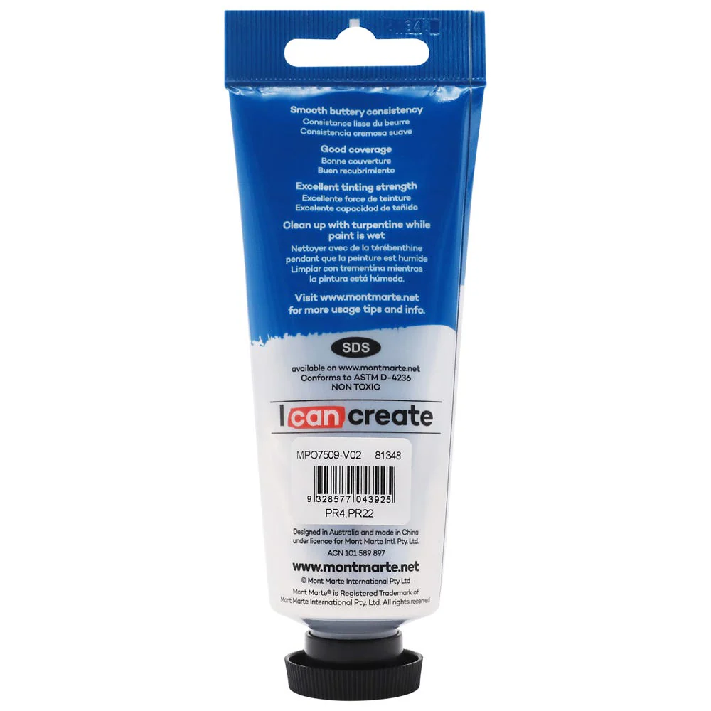 Oil Paint Premium 75ml (2.5 US fl.oz) Tube - Brilliant Red - Image 2