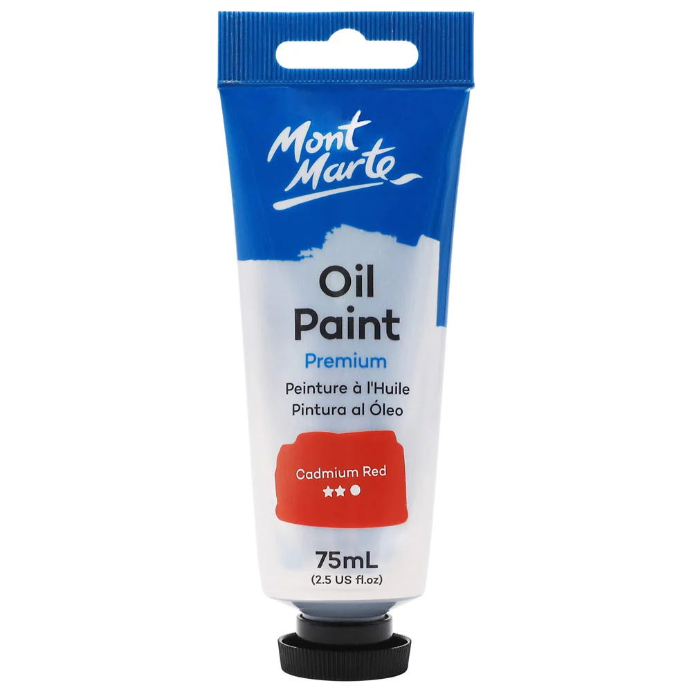 Oil Paint Premium 75ml (2.5 US fl.oz) Tube - Cadmium Red
