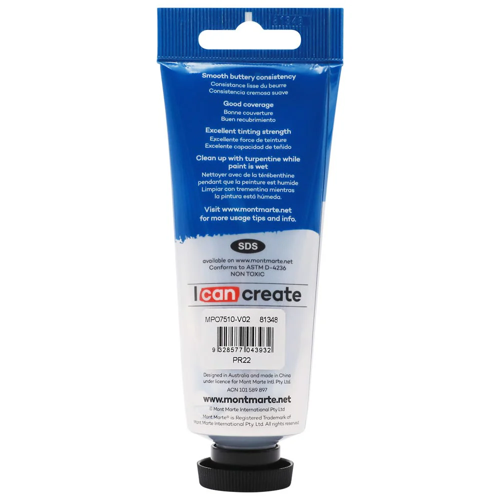 Oil Paint Premium 75ml (2.5 US fl.oz) Tube - Cadmium Red - Image 2