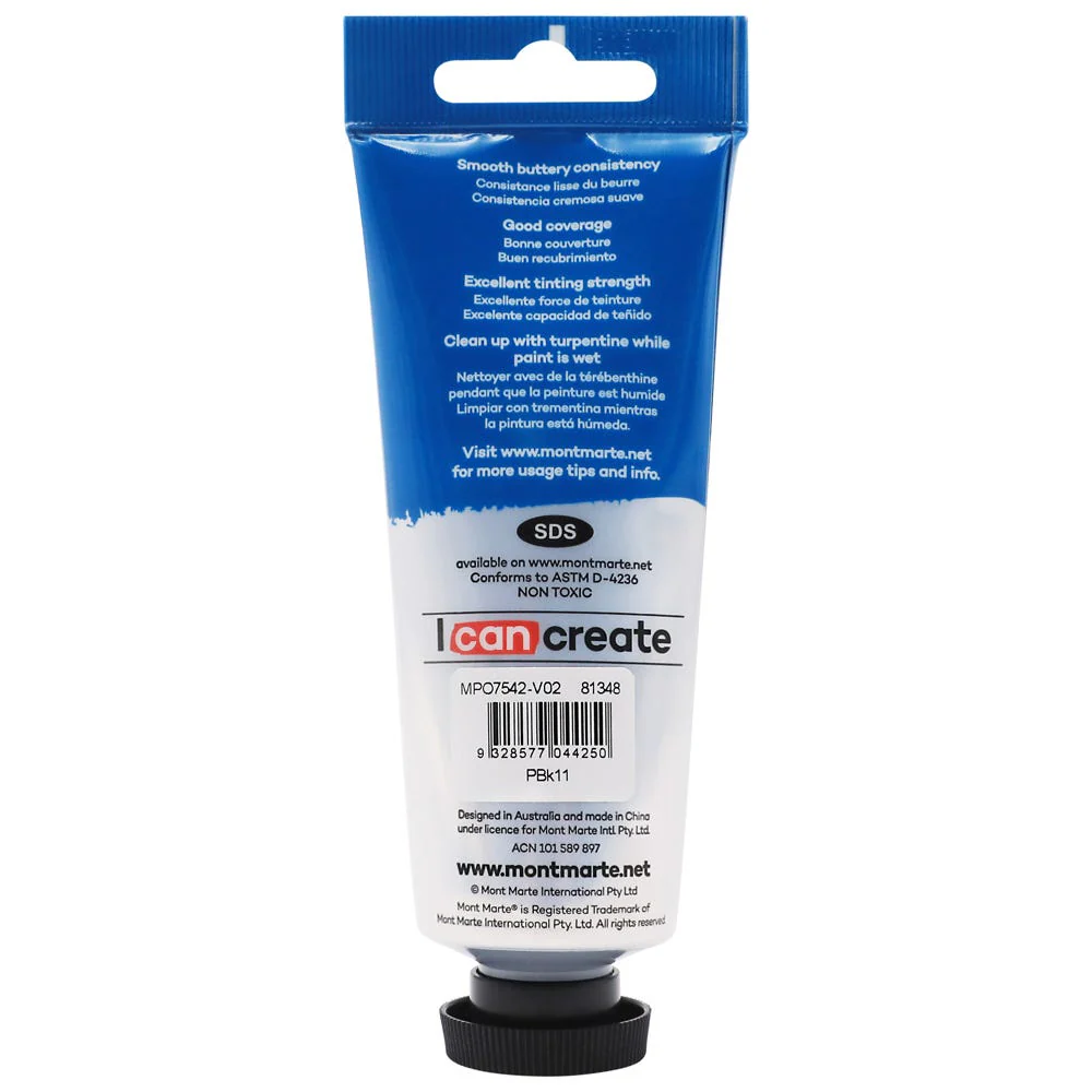 Oil Paint Premium 75ml (2.5 US fl.oz) Tube - Mars Black - Image 2