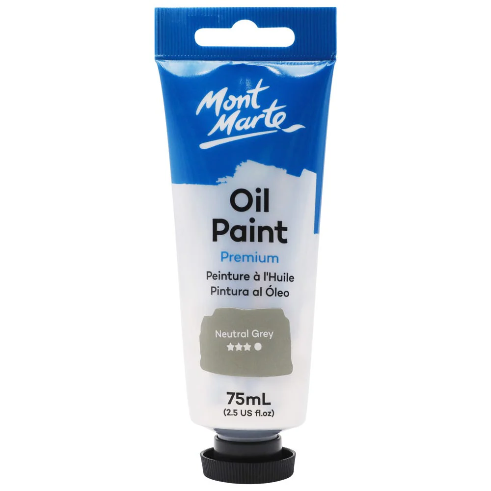 Oil Paint Premium 75ml (2.5 US fl.oz) Tube - Neutral Grey