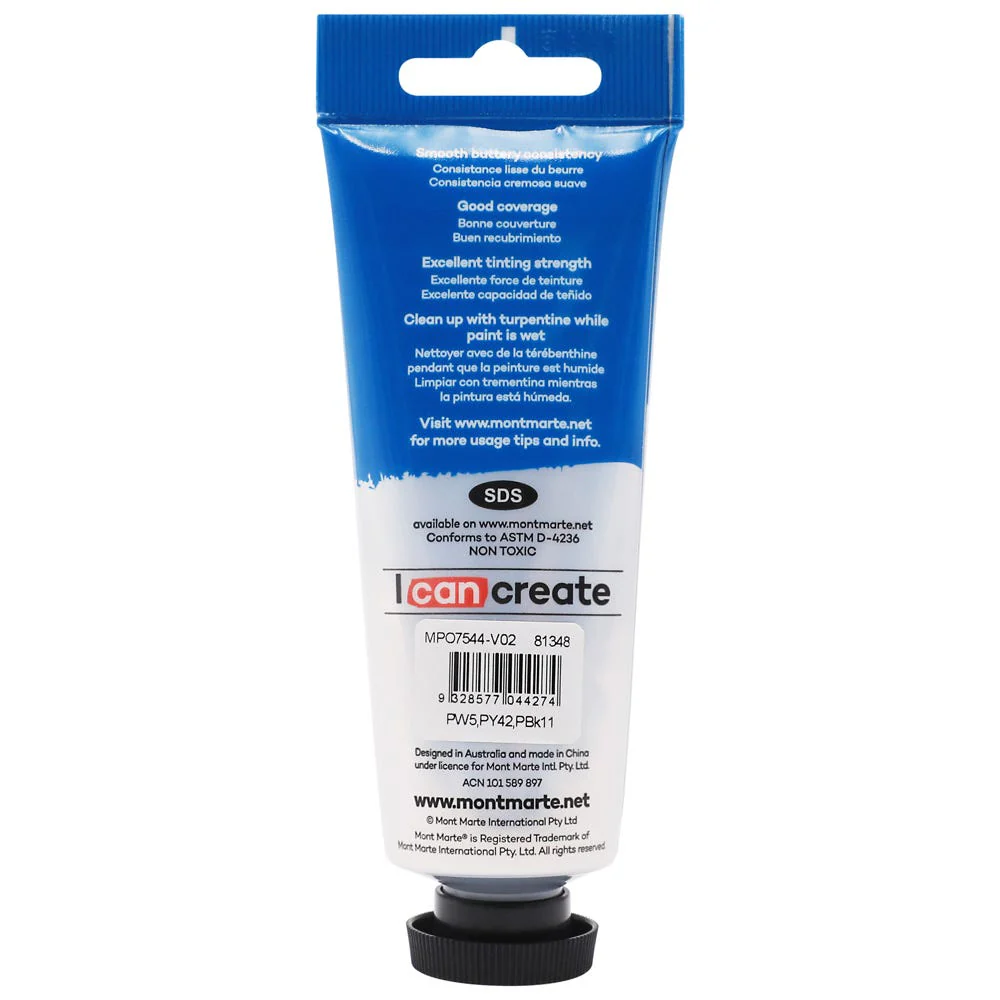 Oil Paint Premium 75ml (2.5 US fl.oz) Tube - Neutral Grey - Image 2
