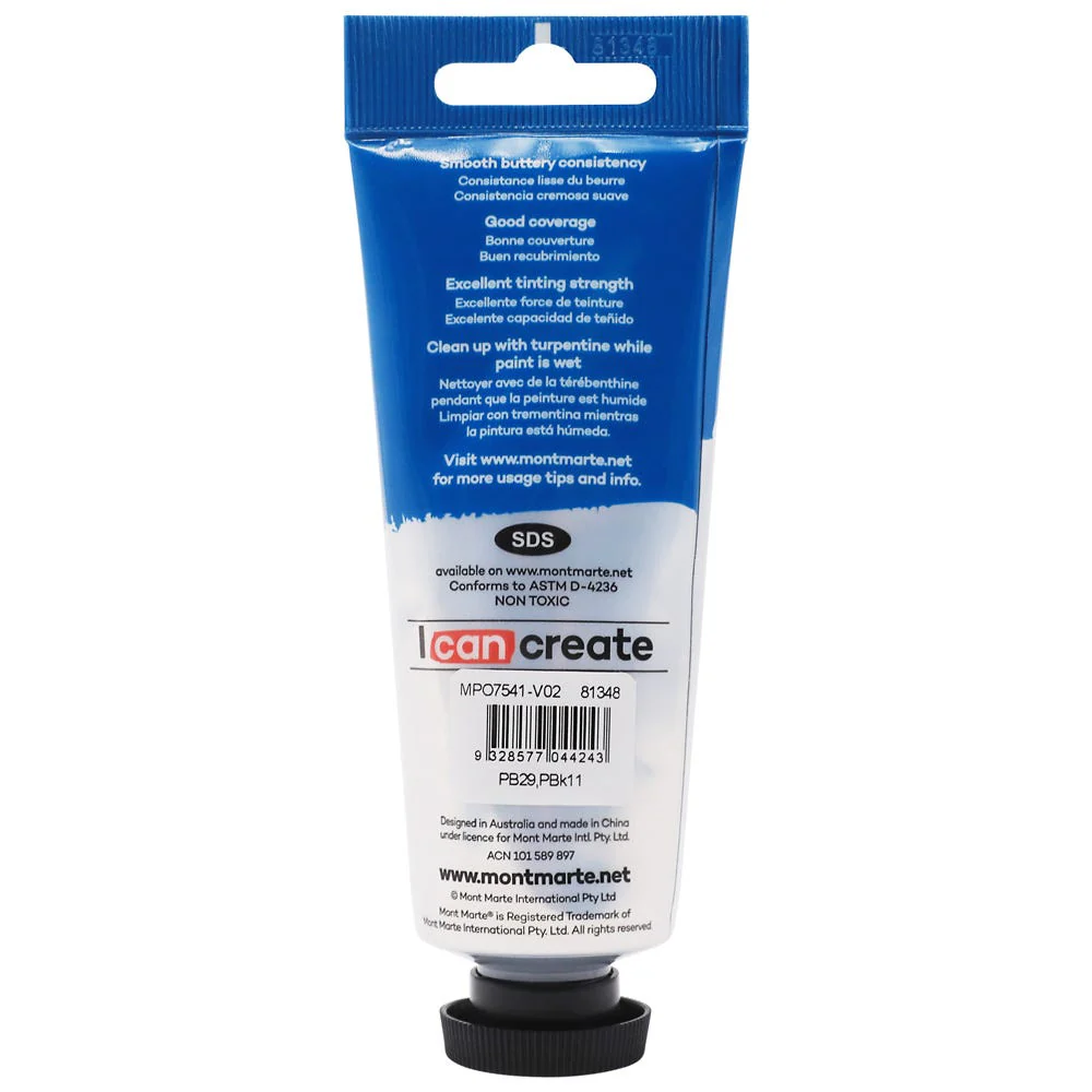 Oil Paint Premium 75ml (2.5 US fl.oz) Tube - Paynes Grey - Image 2