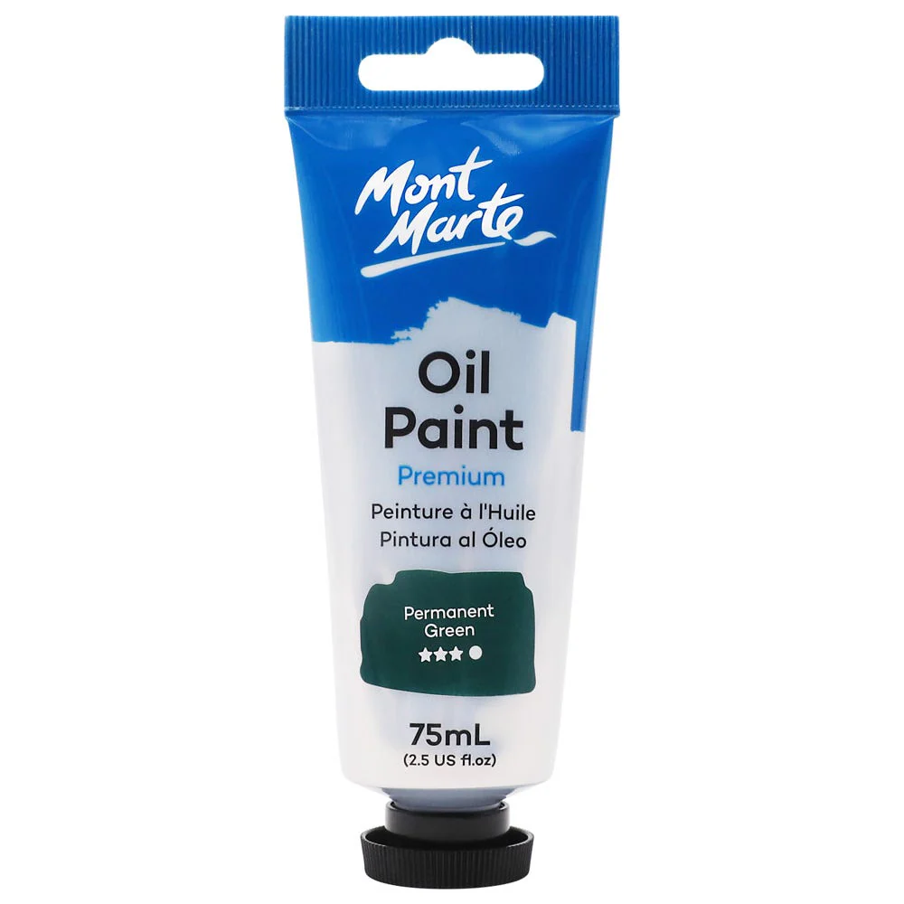 Oil Paint Premium 75ml (2.5 US fl.oz) Tube - Permanent Green