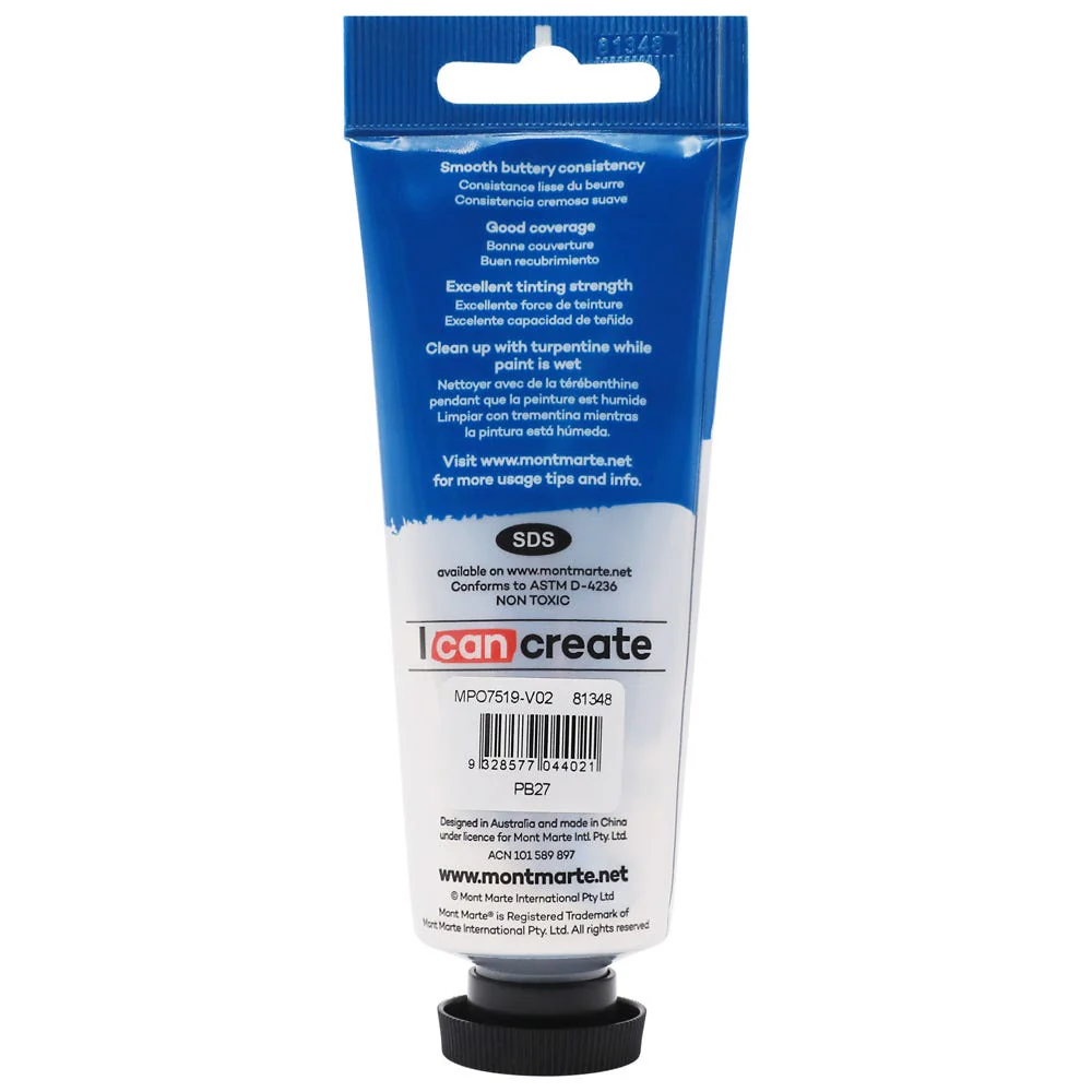 Oil Paint Premium 75ml (2.5 US fl.oz) Tube - Prussian Blue - Image 2