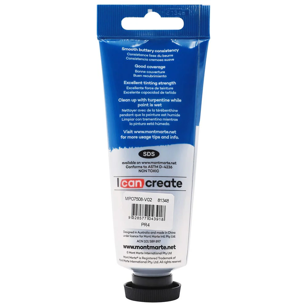 Oil Paint Premium 75ml (2.5 US fl.oz) Tube - Vermilion - Image 2