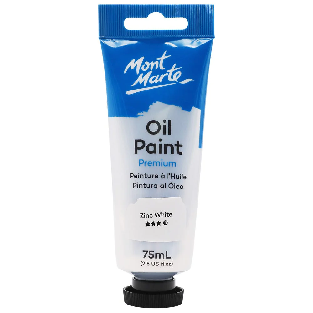 Oil Paint Premium 75ml (2.5 US fl.oz) Tube - Zinc White