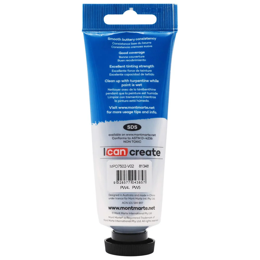 Oil Paint Premium 75ml (2.5 US fl.oz) Tube - Zinc White - Image 2