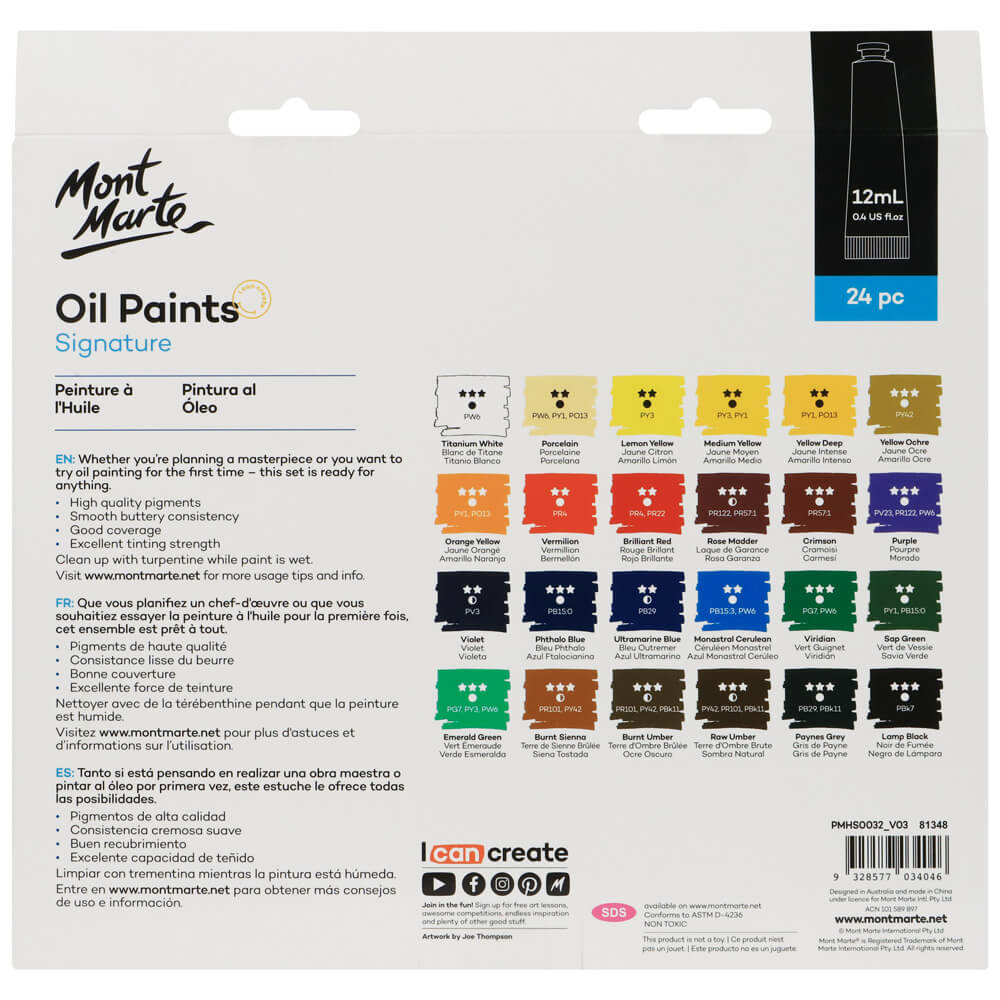 Oil Paints Signature 24pc x 12ml (0.4 US fl.oz) - Image 4