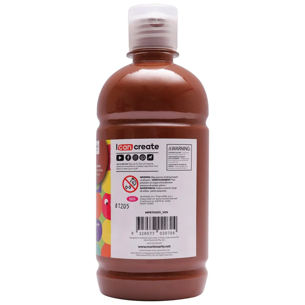 Poster Paint 500ml (16.91 US fl.oz) - Burnt Umber - Image 2
