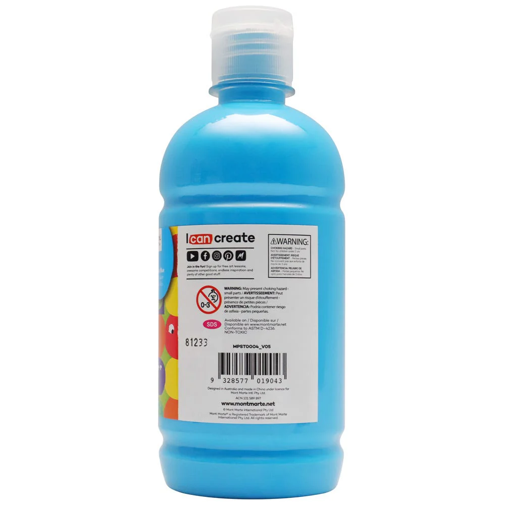 Poster Paint 500ml (16.91 US fl.oz) - Cerulean Blue - Image 2