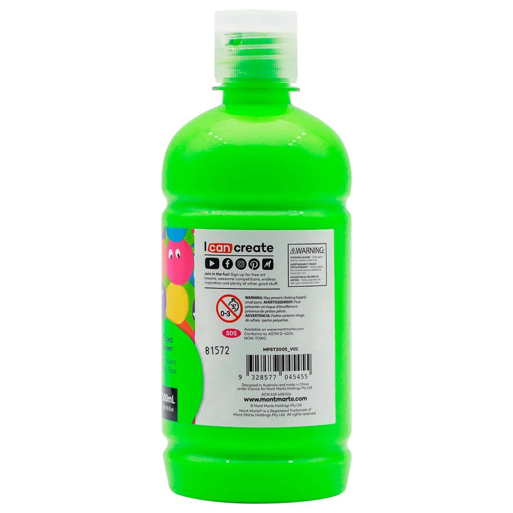 Poster Paint 500ml (16.91 US fl.oz) - Fluoro Green - Image 2