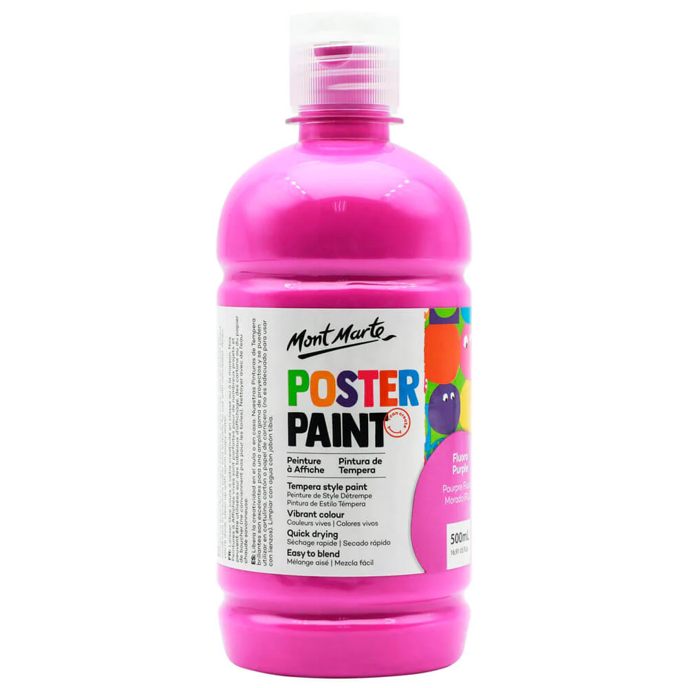 Poster Paint 500ml (16.91 US fl.oz) - Fluoro Purple