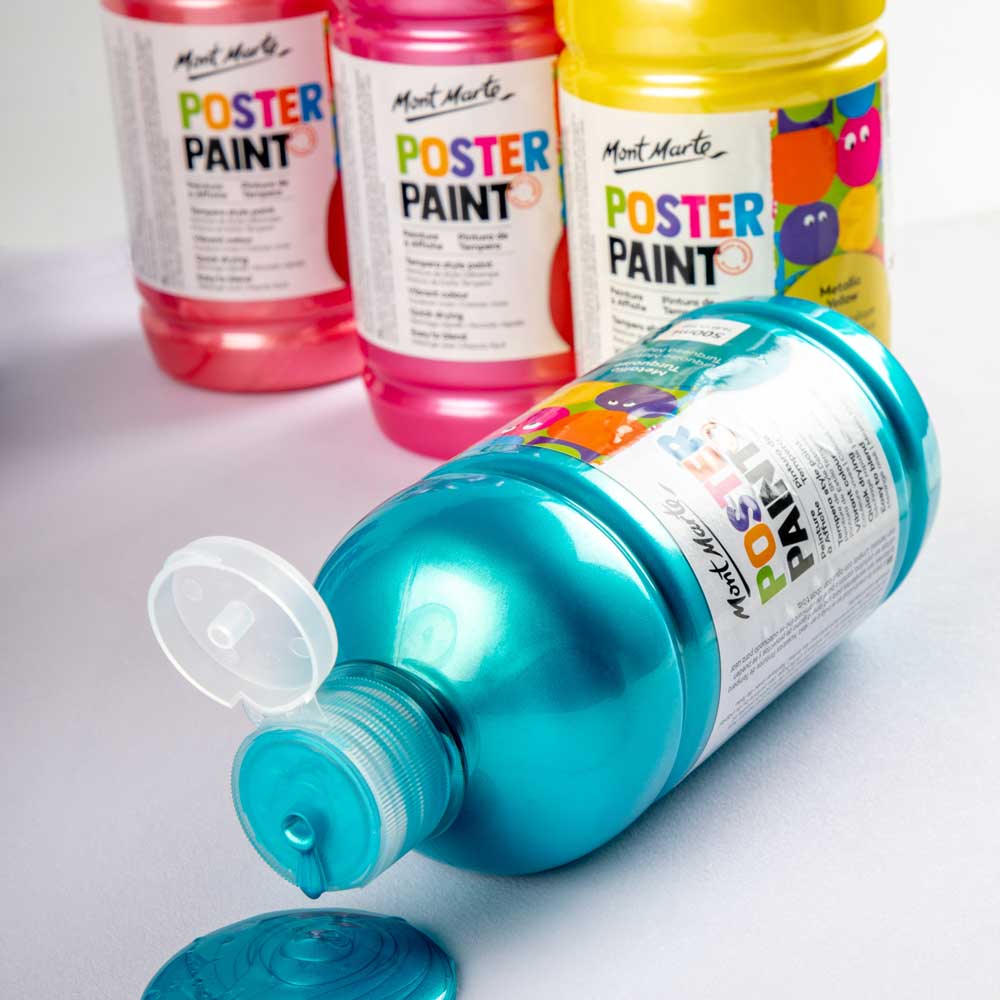 Poster Paint 500ml (16.91 US fl.oz) - Metallic Coral - Image 3