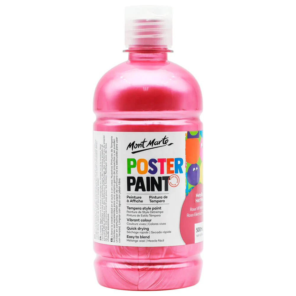 Poster Paint 500ml (16.91 US fl.oz) - Metallic Hot Pink
