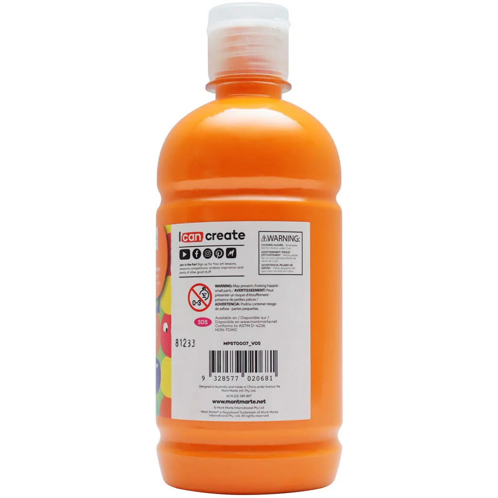 Poster Paint 500ml (16.91 US fl.oz) - Orange Yellow - Image 2