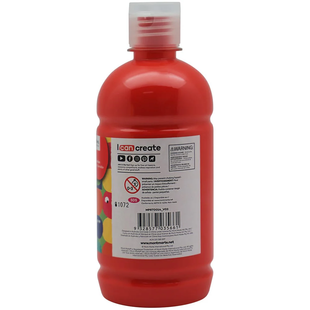 Poster Paint 500ml (16.91 US fl.oz) - Vermilion - Image 2