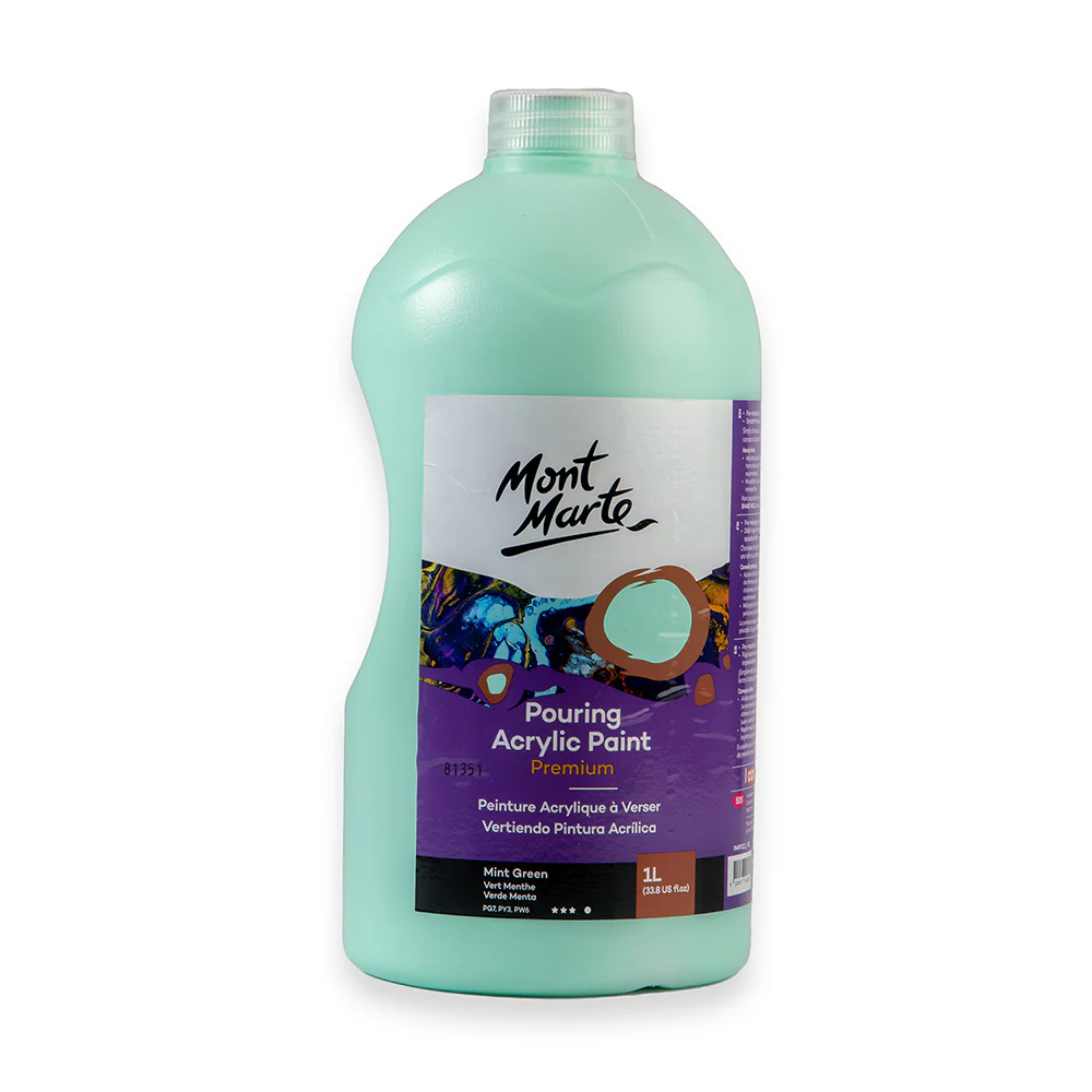 Pouring Acrylic Paint Premium 1L (33.8 US fl.oz) Bottle - Mint Green